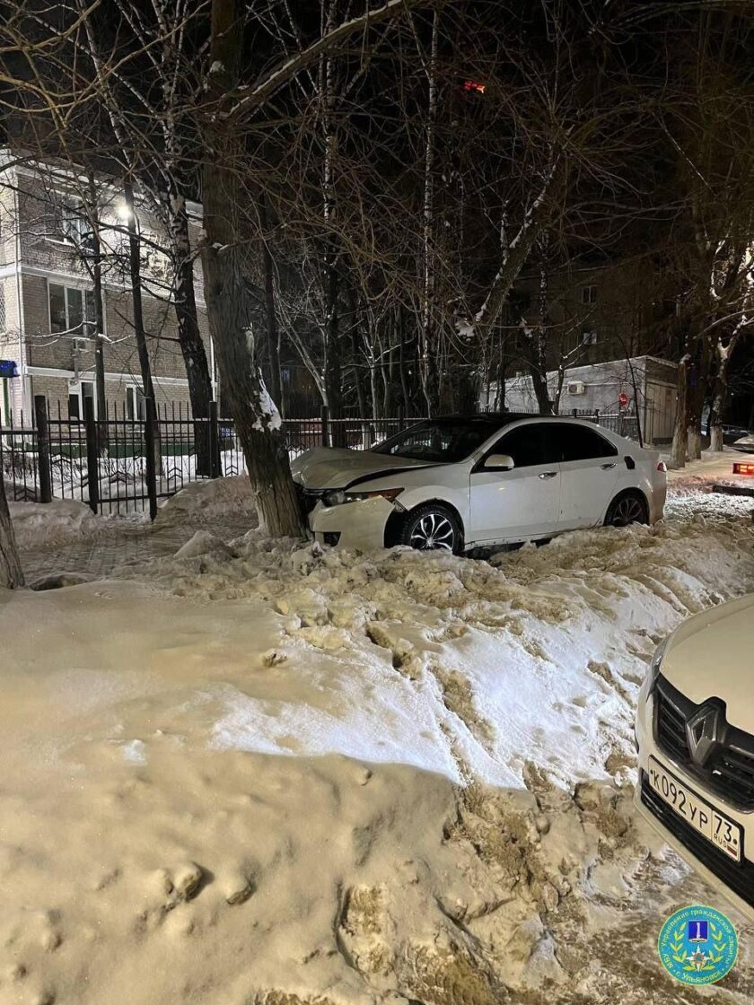 В Ульяновске водитель за рулем «Хонды» врезался в дерево | Новости  Ульяновска. Смотреть онлайн